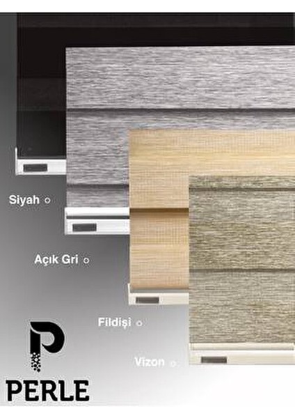 Siyah Renk Zebra Perde Yüksek Kalite Alüminyum Kasa Düz Desen Polyester Kumaş