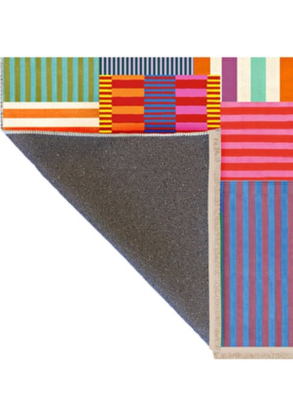 Yılmaz Koleksiyonu Çok Renkli Modern Çizgiler Kreatif Dokuma Taban Dekoratif Halı YILMAZ36 fırsatları