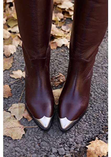 Smash Kadın Bordo Gercek Deri Western Çizme fırsatları