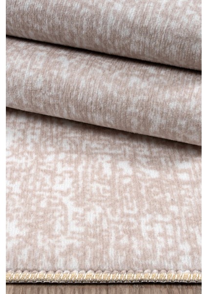 Vl Yıkanabilir Kaymaz Tabanlı Briella Kesme Rulo Halı Seccade Krem-Bej fırsatları