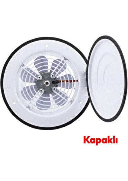 Havalandırma Aspiratörü Kapaklı Vantilatör 300 mm Banyo Wc Işyeri Fanı Kirli Hava Kötü Koku Metal. fırsatları