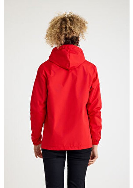 Kadın Içi Astarlı Suya Dayanıklı Kapüşonlu Cepli Yağmurluk