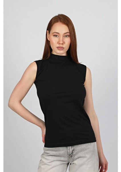 2295 Kadın Likralı Sıfır Kol Balıkçı Yaka Atlet - 6 Adet fiyatları