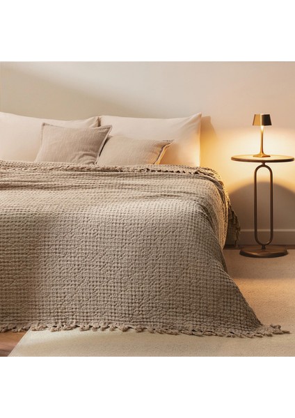 Lodos Home Tek Kişilik Yatak Örtüsü 200X230 cm -Bej