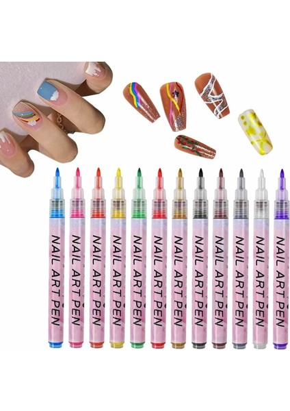 Frenç Kalemi - Nail Art Kalemleri - Nail Art Nail Için Oje Kalemler 0.7mm Tırnak Boyama Kalemi fırsatları