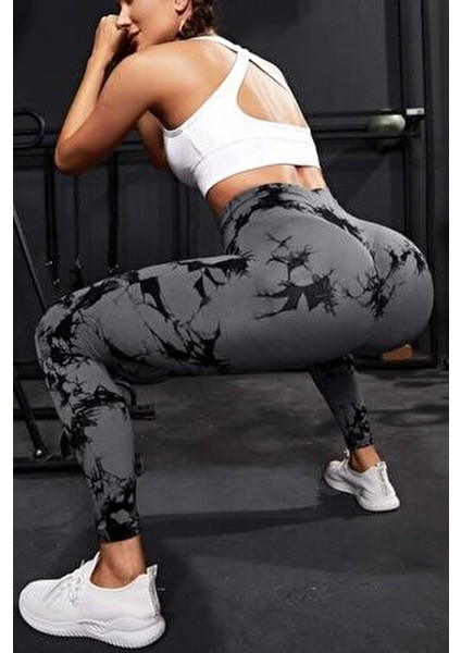 Seamless/dikişsiz Büzgülü Batik Tayt Siyah modelleri