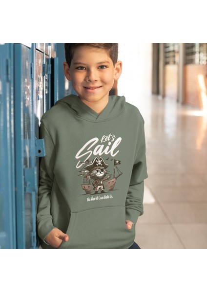 Erkek Çocuk Hoodie – Let’s Sail Tasarım, Rahat Kapüşonlu Sweatshirt