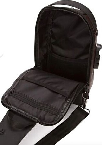 Nanopro USB Şarj Portlu ve Kilitli Şık Omuz Göğüs Çantası modelleri