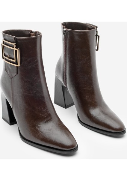 Kadın Kalın Topuklu Tokalı Topuklu Bot Linate indirimleri