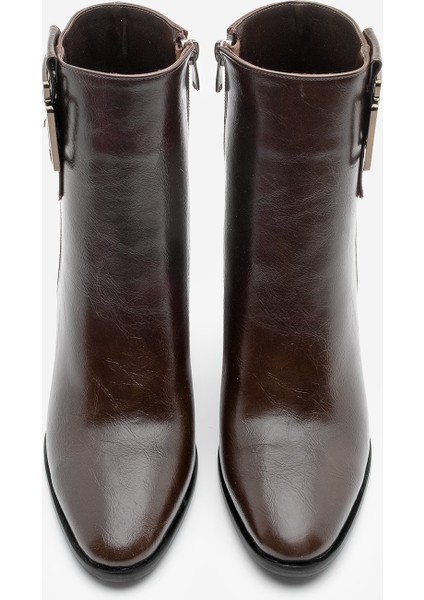 Kadın Kalın Topuklu Tokalı Topuklu Bot Linate