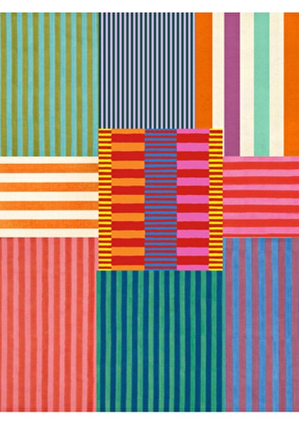 Yılmaz Koleksiyonu Çok Renkli Modern Çizgiler Kreatif Dokuma Taban Dekoratif Halı YILMAZ36 indirimleri