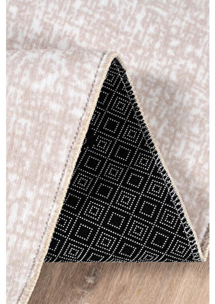 Vl Yıkanabilir Kaymaz Tabanlı Briella Kesme Rulo Halı Seccade Krem-Bej modelleri