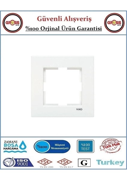 Karre Tekli Çerçeve - Orjinal Ürün - Beyaz