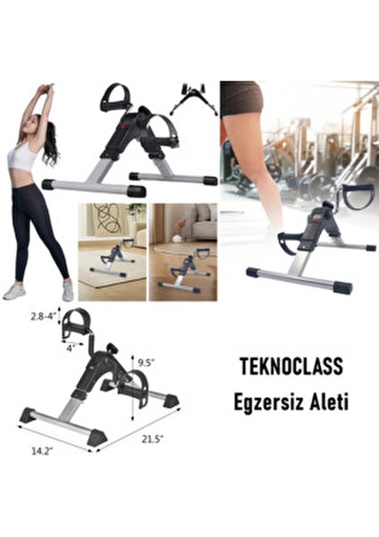 El Ayak Mini Katlanabilir Dijital Göstergeli Egzersiz Bisikleti Kondüsyon Bisikleti