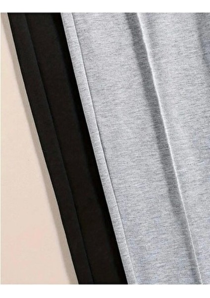 Ikili Eşofman Altı Siyah Gri Bol Paça fırsatları