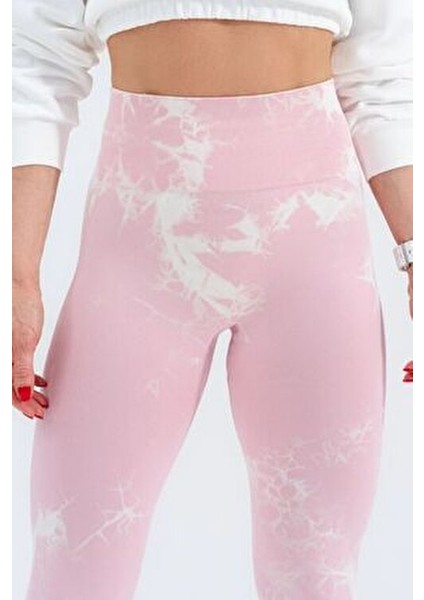 Seamless/dikişsiz Büzgülü Batik Tayt Pembe fırsatları