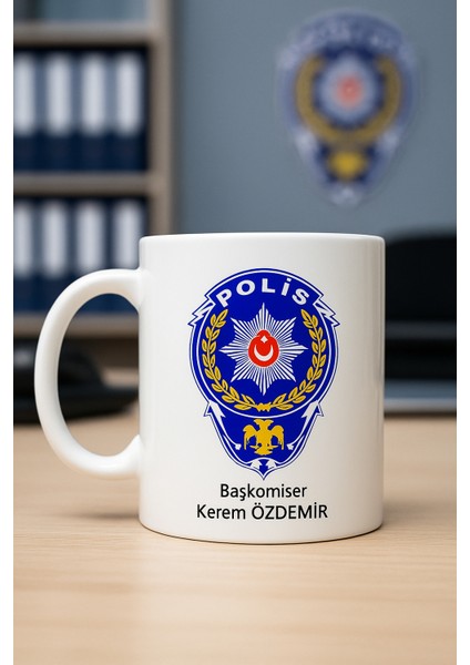 Polis Kişiye Özel Baskılı Kupa Bardak