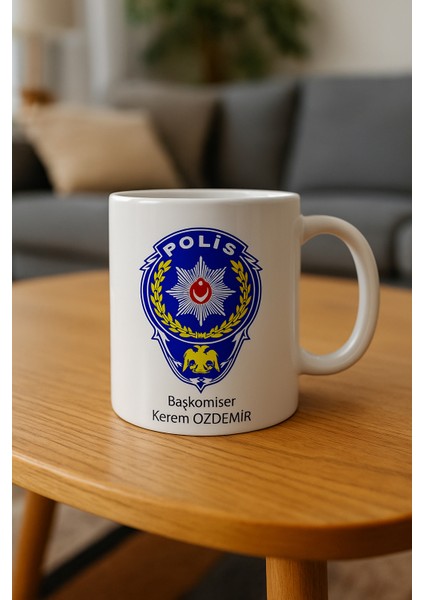 Polis Kişiye Özel Baskılı Kupa Bardak