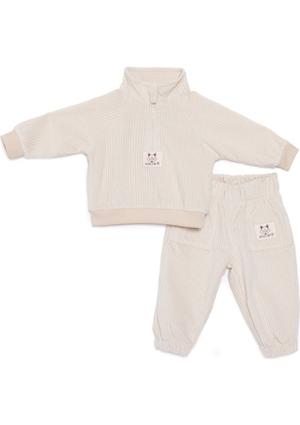 Erkek Bebek Woodland Boy 2 Eşofman Takımı Fermuarlı Uzun Kol Lastikli Paça