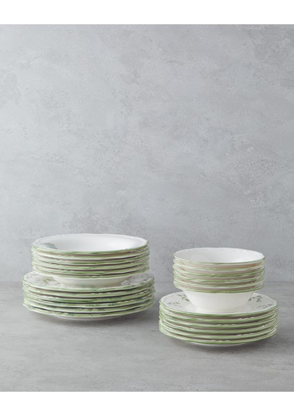 Plantopia Porselen Yemek Takımı 24 Parça 6 Kişilik Yeşil modelleri