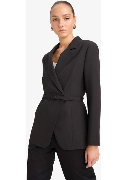 Regular Fit Düğmeli Kemerli Blazer Ceket F9478AX25WN modelleri