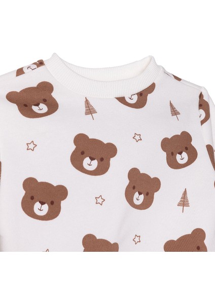 Erkek Bebek Camp Life Eşofman Takımı Bisiklet Yaka Uzun Kol Lastikli Paça modelleri