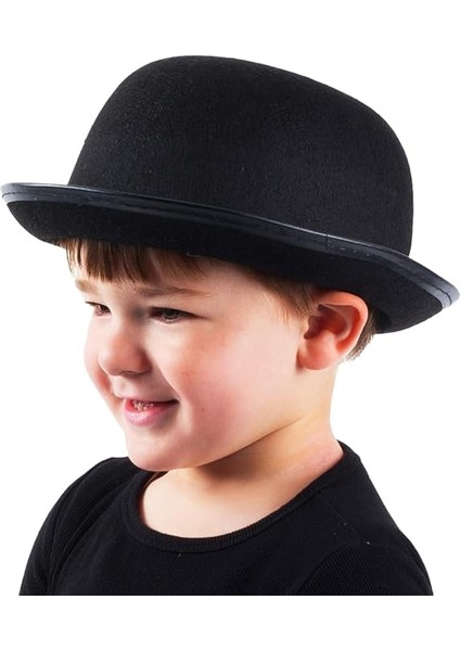 Nessiworld Charlie Chaplin Stil Çocuk Şapkası – Siyah Melon Parti Şapkası modelleri