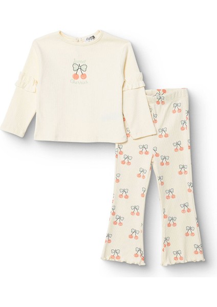 Kız Bebek Winter Cherry Bluz-Tayt Reçme Paça