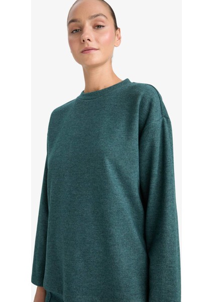 Relax Fit Bisiklet Yaka Sweatshirt F1013AX25AU fırsatları