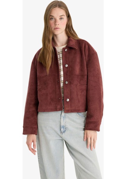 Regular Fit Polo Yaka Süet Mont F2815AX25WN indirimleri