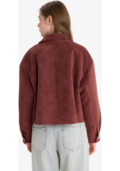 Regular Fit Polo Yaka Süet Mont F2815AX25WN