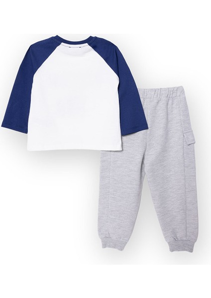 Erkek Bebek Eşofman Takımı Fermuarlı Cool Dino Uzun Kol Lastikli modelleri