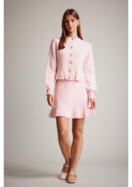 Triko Pileli Mini Etek G3356AX25AU