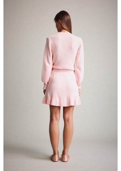 Triko Pileli Mini Etek G3356AX25AU