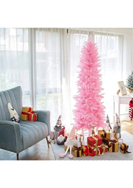 Pembe Renkli Ithal Yılbaşı Ağacı 180CM 650 Dal Pembe Renkli Metal Ayaklı fiyatları