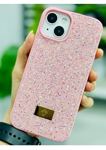 Iphone 13 - 14 ve 15 Uyumlu Elmas Tasarımlı Taşlı Işıltılı Parlak Pırlanta Silikon Kılıf modelleri