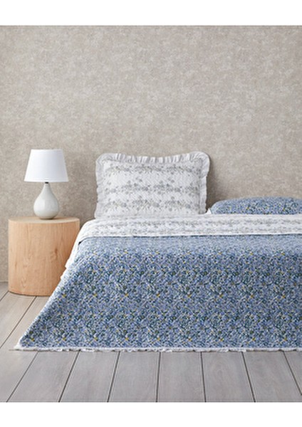 Blossom Stripe Çok Amaçlı Tek Kişilik Yatak Örtüsü Takımı 160X220 cm Mavi fiyatları