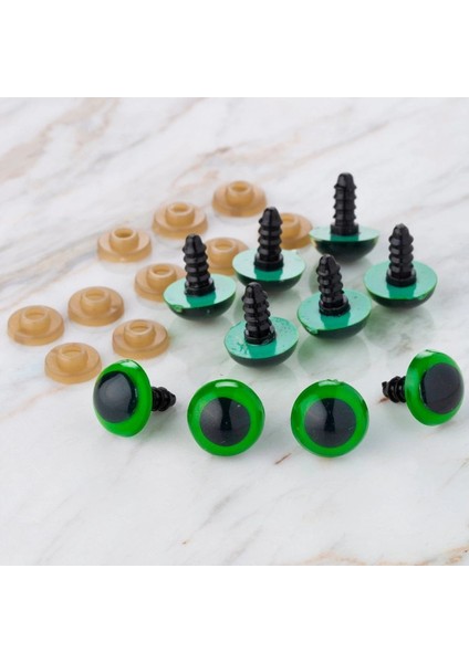 Loren 14 mm Yeşil 5 Çift Amigurumi Göz