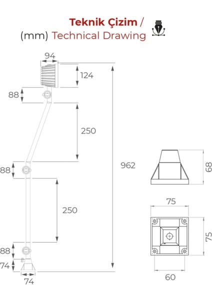 Endüstriyel Makina Aydınlatma Lambası Erc L-02-67 modelleri