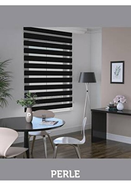 Yüksek Kalite Siyah Renk Zebra Perde Alüminyum Kasa Düz Desen Polyester Kumaş fiyatları