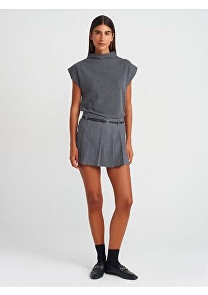 Yumuşak Dokulu Örme Süveter-Antrasit