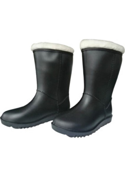 Kız Çocuk Kışlık Pvc Içi Kürklü Su Geçirmez Yağmur Çizmesi modelleri