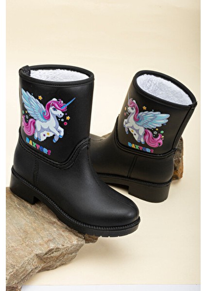 Kız Çocuk Prenses Su ve Soğuk Geçirmez Suni Deri Kar Botu Kalın Topuklu fırsatları