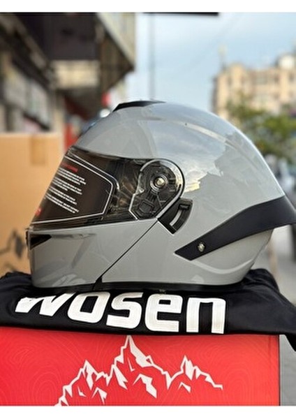 Nardo Gri Kask Çeneden Açılır / Çelik Mekanizmalı / Güneş Gözlüklü + Buff modelleri