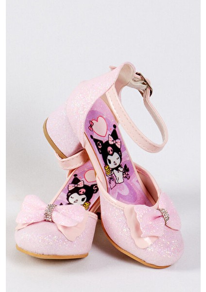 Kız Çocuk Kromi Baskılı Topuklu Ayakkabı, Kız Çocuk Abiye Ayakkabı fırsatları