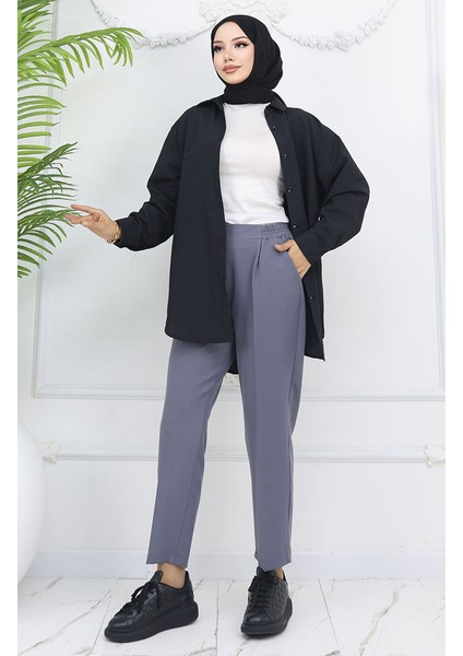Beli Lastikli Havuç Pantolon 4002-03 Gri fiyatları