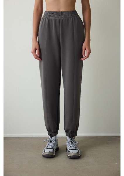 Antrasit Yüksek Bel Dikiş Detaylı Modal Jogger fiyatları