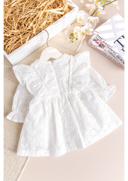 Fisto 100% Pamuk Şık Kız Bebek Elbise Mevlüt Elbisesi Ekru modelleri