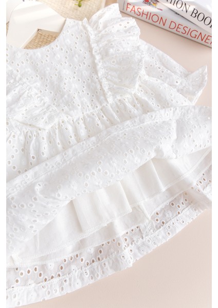 Fisto 100% Pamuk Şık Kız Bebek Elbise Mevlüt Elbisesi Ekru indirimleri