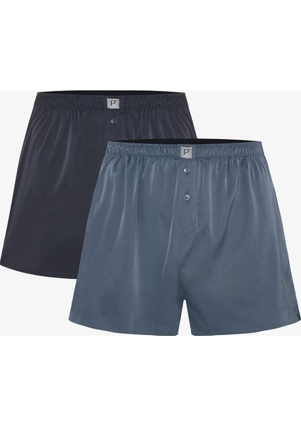 Dokuma 2li Çok Renkli Boxer Külot